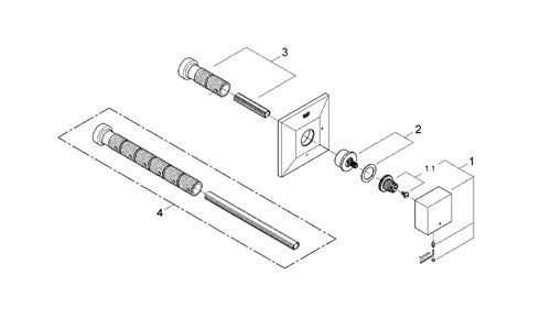 Распределитель потоков воды Grohe Allure Brilliant 19796000 схема 2