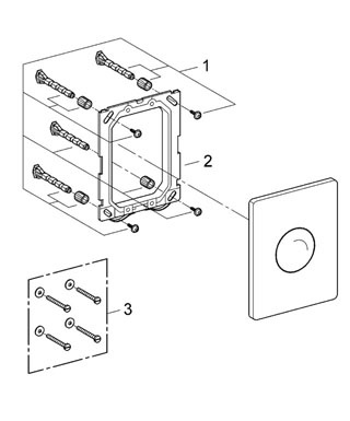Кнопка для инсталляции Grohe Skate 37547000 ФОТО