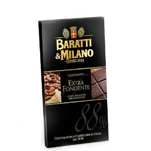 Шоколад Горький Baratti & Milano Cioccolato Extra Fondente 88% какао - 75 г (Италия)