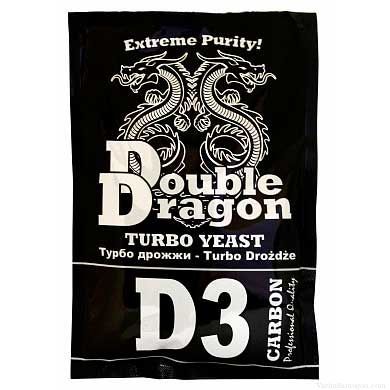 Спиртовые турбо дрожжи Double Dragon D3 Carbon, 123 гр