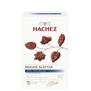 Шоколадные Лепестки из молочного шоколада Hachez Braune Blaetter Edel Vollmilch 125 г - Германия