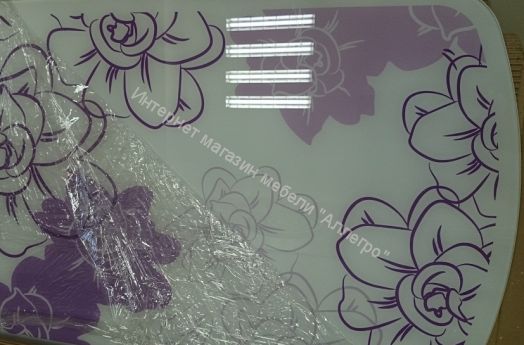 Стол обеденный "Бостон-2" Виолет/хром брифинг