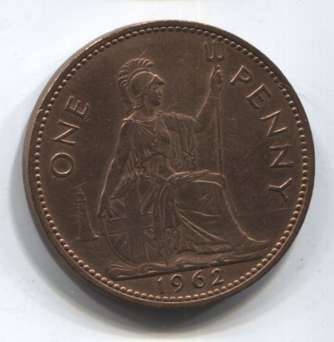 1 пенни 1962 Великобритания