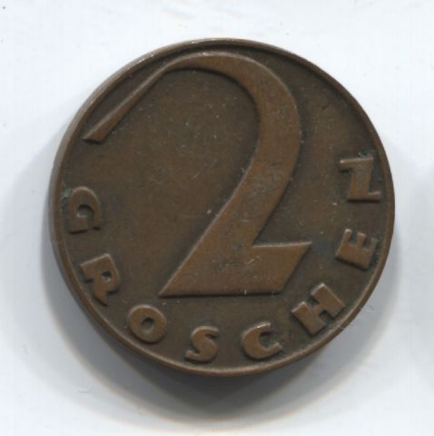 2 гроша 1930 Австрия