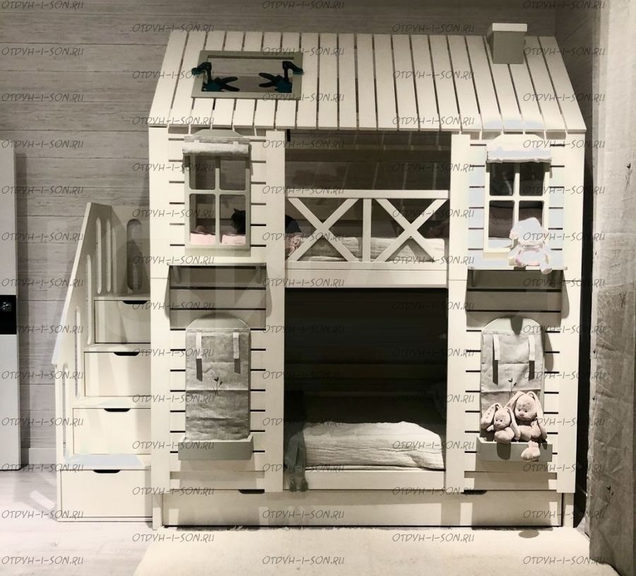 Двухъярусная кровать Домик Felicia №3С+