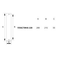 Ручка на планке Melodia 292/229 Cab Samantha схема