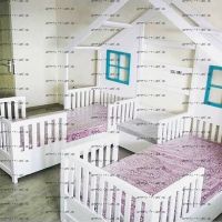 Кровать Домик угловой Butterfly №B07 (для двоих детей)