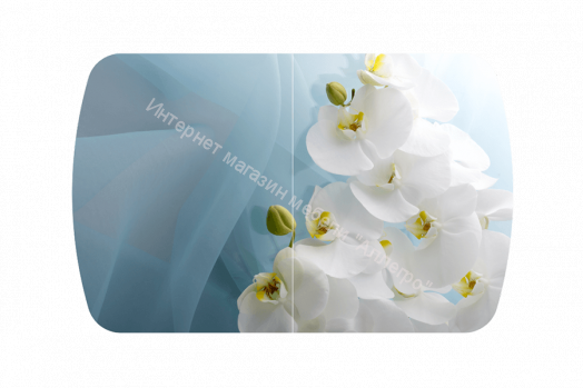 Стол обеденный "Бостон-3" раздвижной Белая орхидея/хром брифинг