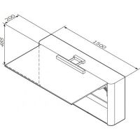 Шкаф зеркальный Am.Pm Awe 150 (Ове) со встроенной подсветкой 150х48,5 схема 1