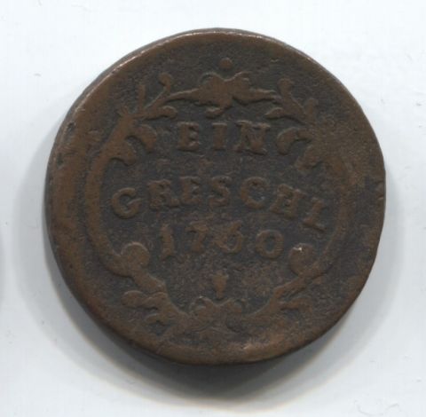 1 грош 1760 Богемия Австрия