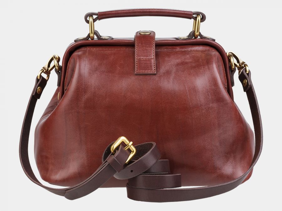 Женская сумка-саквояж из натуральной кожи Alexander-TS "W0013 Cognac Brown"