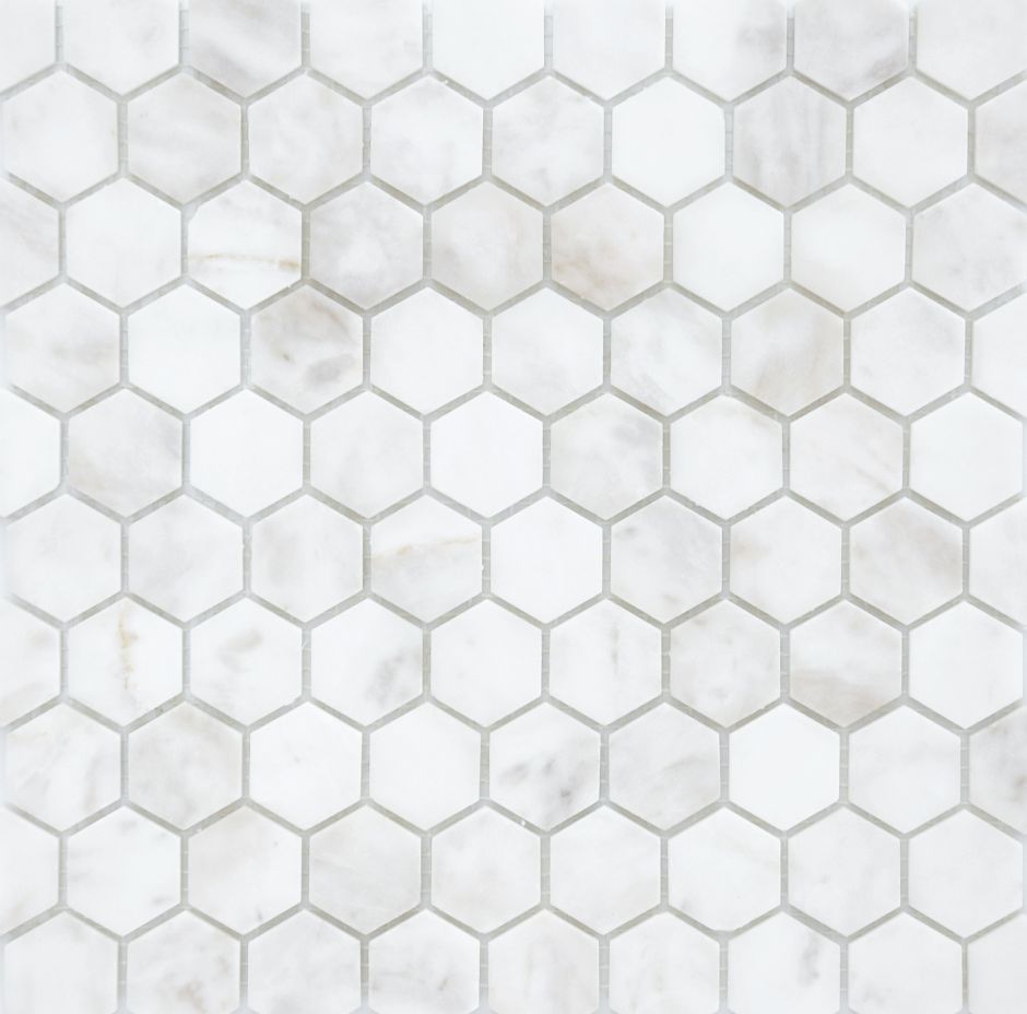 Мозаика LeeDo: Pietrine Hexagonal - Dolomiti Bianco матовая 18х30х6 мм