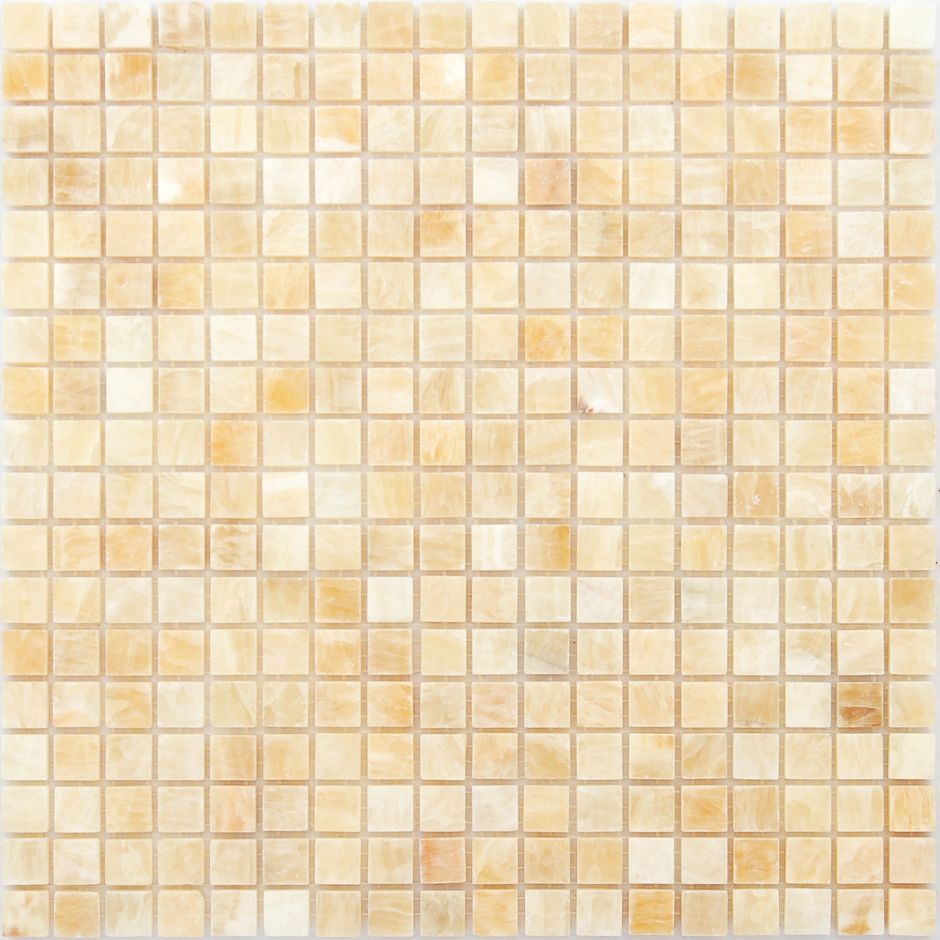 Мозаика LeeDo - Caramelle: Pietrine - Onice Beige полированная 15x15x8 мм