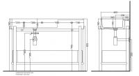 Консоль для раковины Cielo Plinio PNST115E из массива дерева 120х48 схема 5