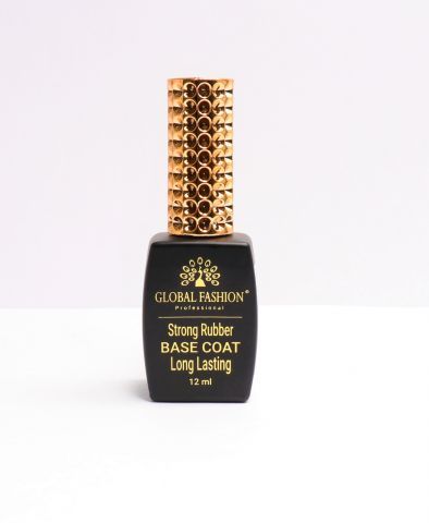 База для гель лака Global Fashion, STRONG rubber Long Lasting Base Coat 12 мл