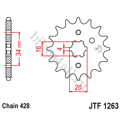 Звезда ведущая 14T Yamaha YBR125 04-08 стандартная