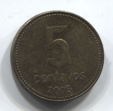 5 сентаво 2008 Аргентина