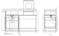 Консоль из стали в 3-х цветах для раковины Cielo Narciso Vanity NAST 130х50 схема 1