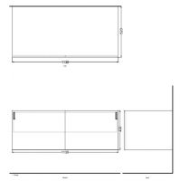 Тумба для раковины в деревянной отделке Cielo Delfo DECESF без отверстий 113х52 схема 1