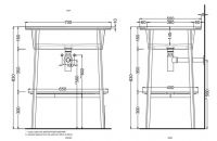 Стальная консоль для раковины Cielo Catino Ovale CASTO 70х50 схема 1