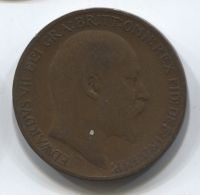 1 пенни 1909 Великобритания