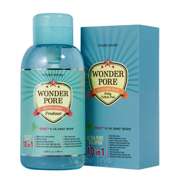 Etude House Тоник для очищения пор Wonder Pore Freshner 10 in 1, 250 мл