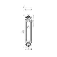 Схема ручки на планке Venezia Opera PL96 WC-4