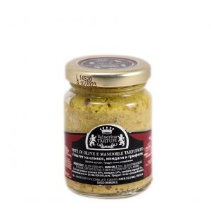 Паштет из оливок, миндаля и летнего трюфеля Valnerina Tartufi Pate di Olive e Mandorle Tartufato 90 г - Италия