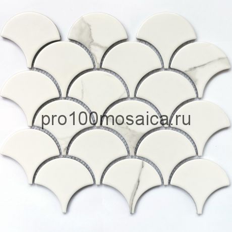 Плитка декоративная керамическая Calacatta-scale/Калакатта чешуйчатый 6*74.4*70 255*219