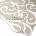 CALACATTA WATERJET Мозаика  мрамор и стекло 348*348*10 мм