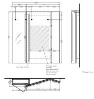 Зеркальный боковой элемент Cielo Arcadia Pan SPPANCL 37х110 схема 1