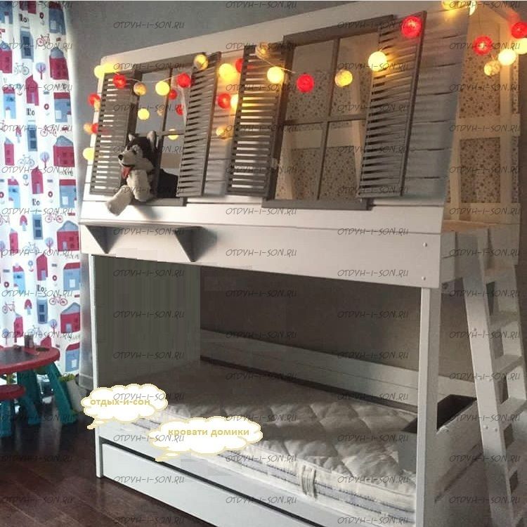Кровать двухъярусная Домик Village №3