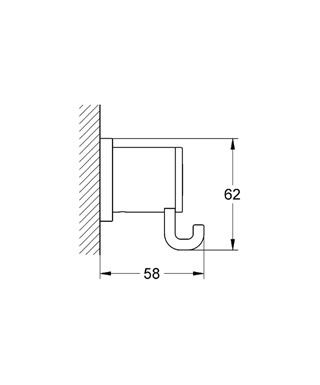 Крючок Grohe Allure 40284000 схема 2