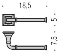 Держатель туалетной бумаги Colombo PORTOFINO B3208 DX хром схема 2
