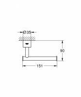 Бумагодержатель для туалета Grohe Atrio New 40313003 схема 1