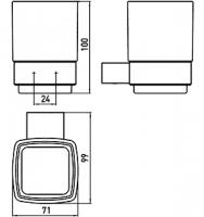 Стакан подвесной Emco Loft 0520 001 00 схема 3