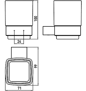 Стакан подвесной Emco Loft 0520 001 00 схема 3