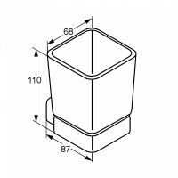 Стакан с держателем Kludi E2 4997505 схема 2