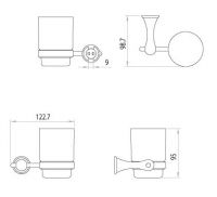 Стакан с держателем Lemark Standard LM2136C схема 2