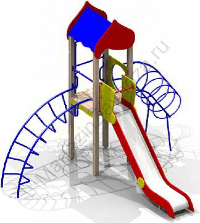 Игровой комплекс Домик с лестницой