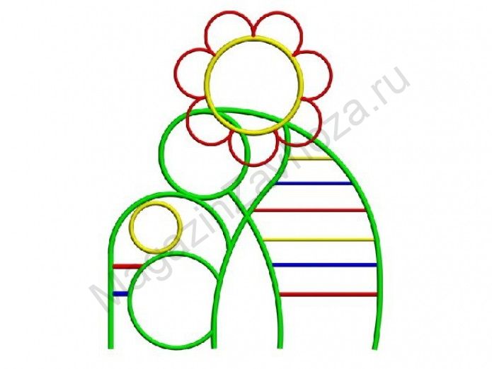 Лазалка "Цветок" с радугой