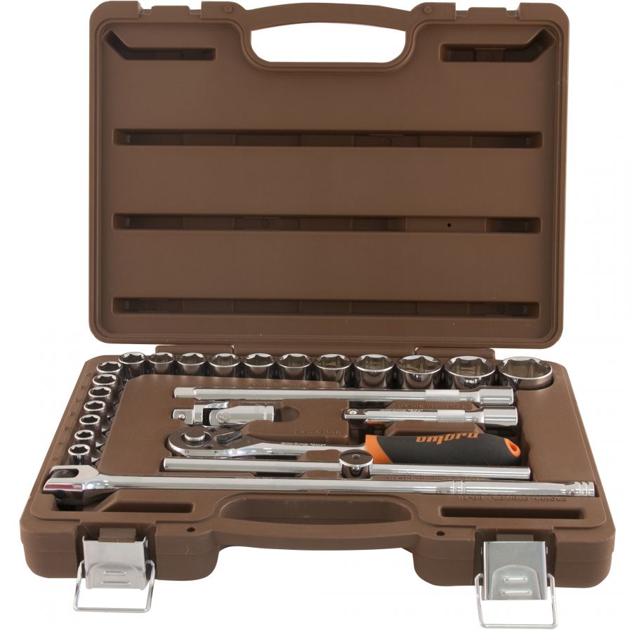 911224 Набор головок торцевых с аксессуарами 1/2"DR, 8-32 мм, 24 предмета