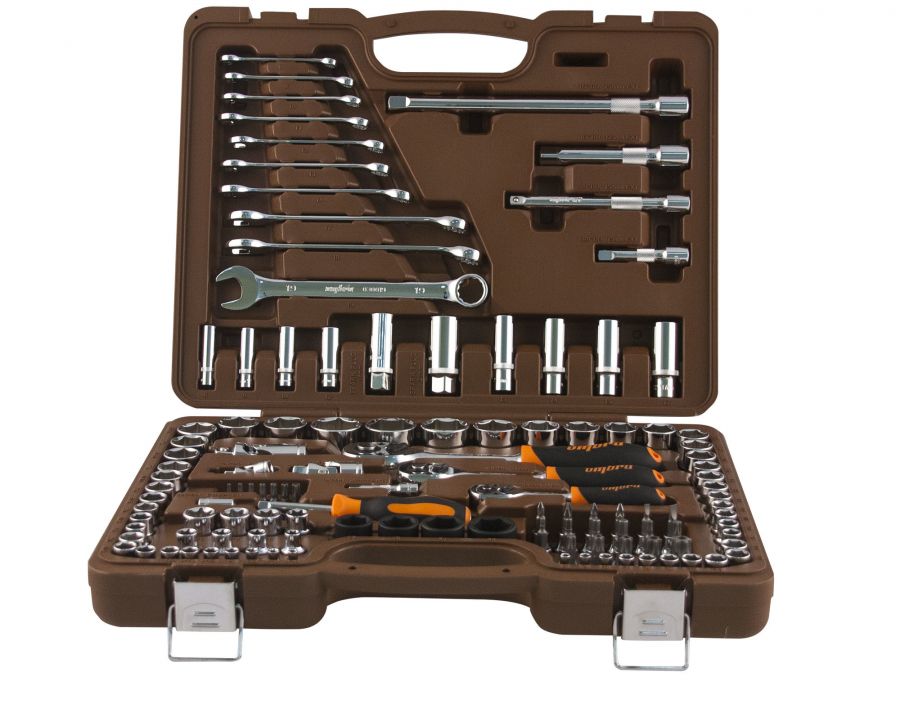 911120 Специальный набор инструмента, торцевые головки 1/4", 3/8", 1/2"DR, 4-32 мм и SAE 5/32"--1-1/4", ударные торцевые головки 1/2"DR, 17-23 мм, 120 предметов