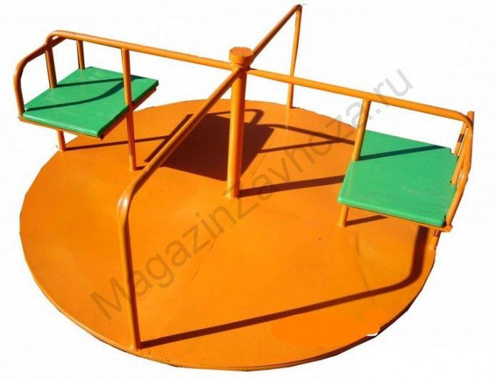 Карусель 2 лавочки без бортов