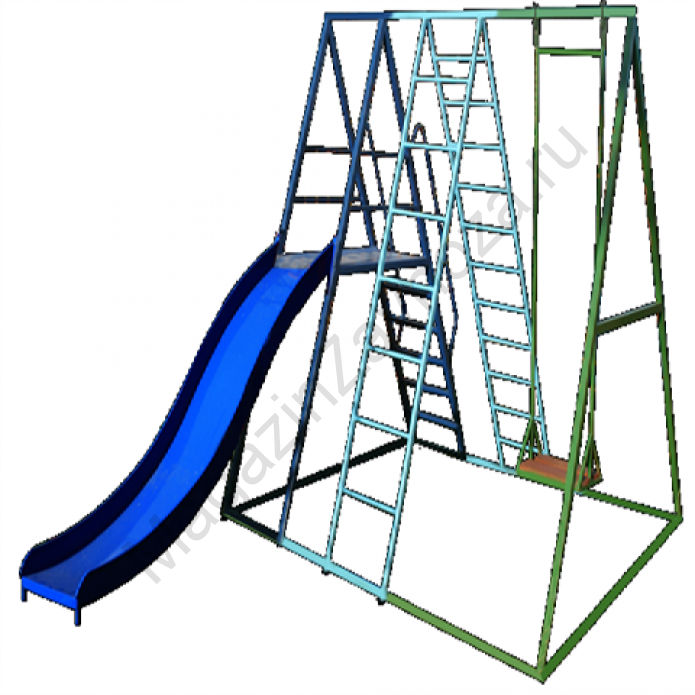 Горка с качелью