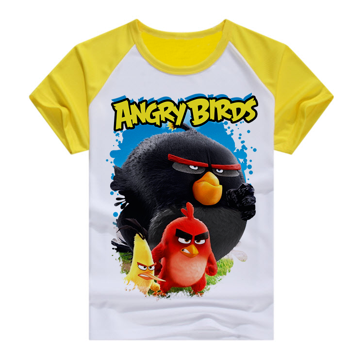 Желтая детская футболка Angry Birds