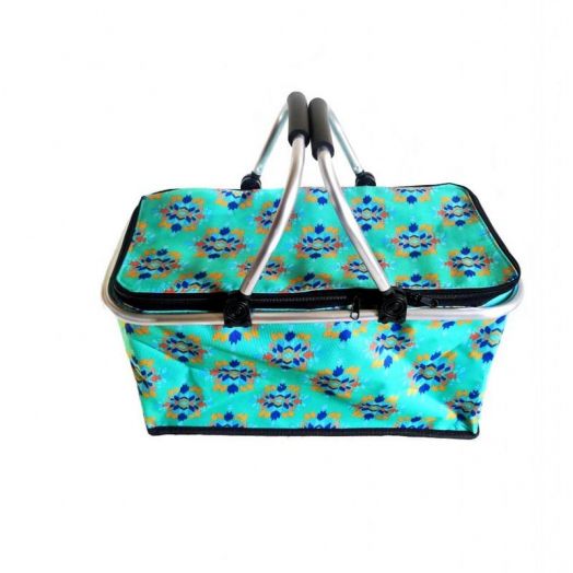 Термокорзина для покупок и пикника, объём 29 л, цвет зелёный