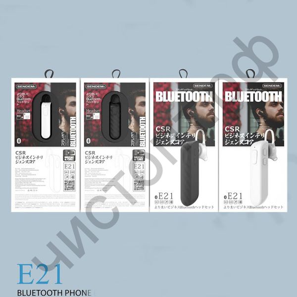 Bluetooth гарнитура моно SENDEM E21 черный