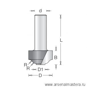 Фреза римский профиль и ступенька врезная DIMAR 30,2 x 15,1 х 53,2 х 12 R5,9 1473109