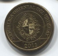 2 песо 2011 Уругвай